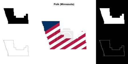 Polk County (Minnesota) outline map set