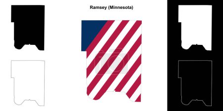 Ramsey County (Minnesota) esquema mapa conjunto
