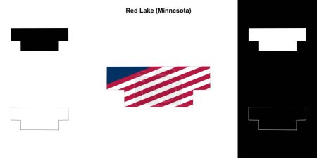 Red Lake County (Minnesota) outline map set