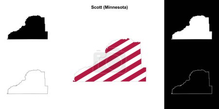 Scott County (Minnesota) schéma carte