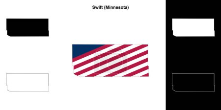 Swift County (Minnesota) outline map set