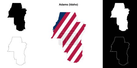Conjunto de mapas de contorno del Condado de Adams (Idaho)