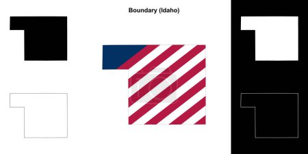 Boundary County (Idaho) outline map set