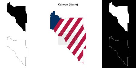 Canyon County (Idaho) outline map set