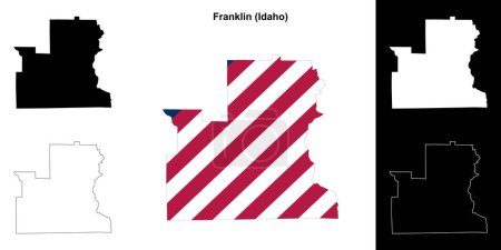 Franklin County (Idaho) outline map set