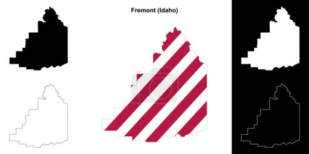 Fremont County (Idaho) umrissenes Kartenset