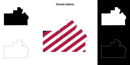 Oneida County (Idaho) umrissenes Kartenset