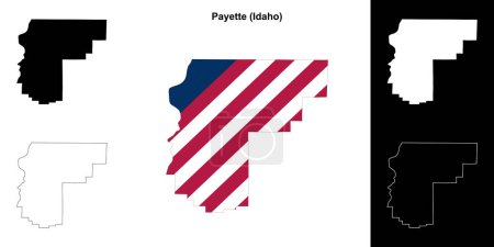 Payette County (Idaho) umrissenes Kartenset