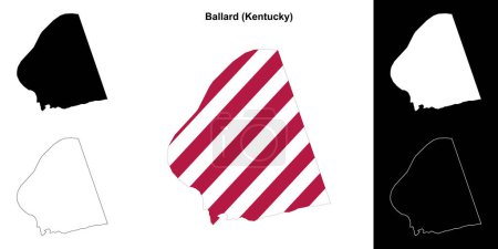 Ballard County (Kentucky) outline map set