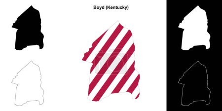 Boyd County (Kentucky) outline map set