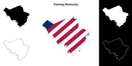 Fleming County (Kentucky) outline map set