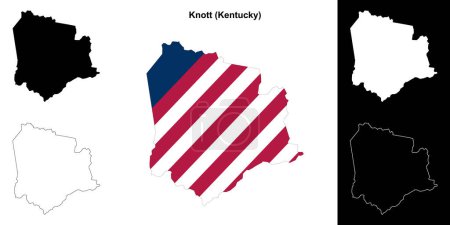 Knott County (Kentucky) outline map set