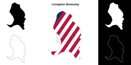 Livingston County (Kentucky) outline map set