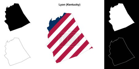 Lyon County (Kentucky) outline map set
