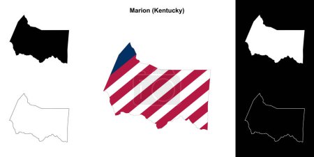 Marion County (Kentucky) outline map set