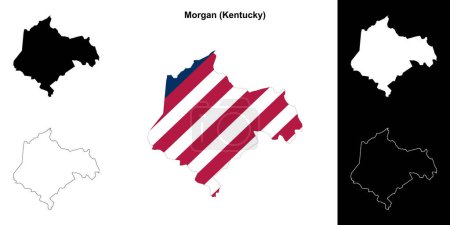 Conjunto de mapas de contorno del Condado de Morgan (Kentucky)
