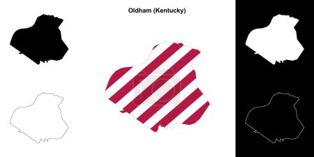 Condado de Oldham (Kentucky) esquema mapa conjunto