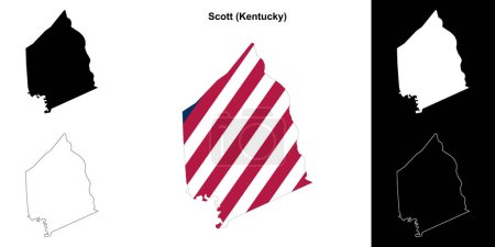 Scott County (Kentucky) outline map set