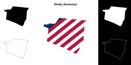 Shelby County (Kentucky) outline map set