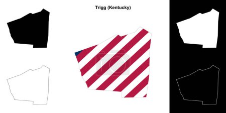 Condado de Trigg (Kentucky) esquema mapa conjunto
