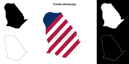 Trimble County (Kentucky) outline map set