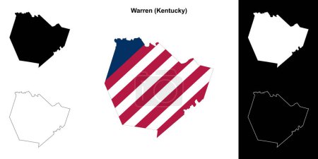 Warren County (Kentucky) esquema mapa conjunto