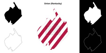 Union County (Kentucky) outline map set