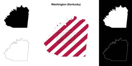 Washington County (Kentucky) outline map set