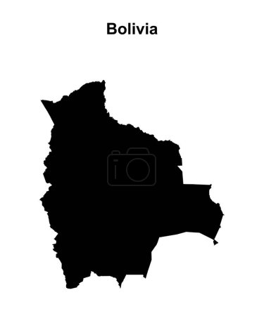 Bolivia blank outline map