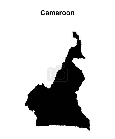 Cameroon blank outline map