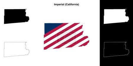 Téléchargez les illustrations : Carte générale du comté d'Imperial (Californie) - en licence libre de droit