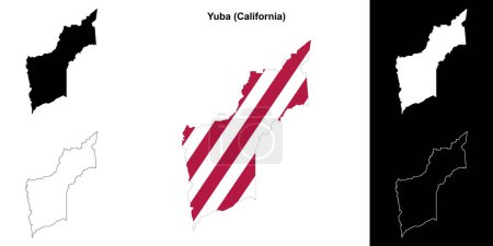Téléchargez les illustrations : Plan du comté de Yuba (Californie) - en licence libre de droit