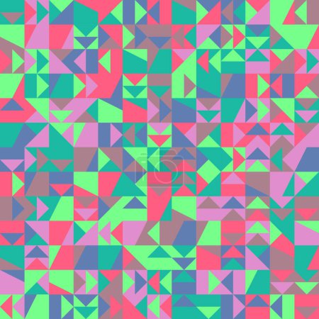 Fondo de patrón de mosaico geométrico aleatorio abstracto - diseño vectorial colorido