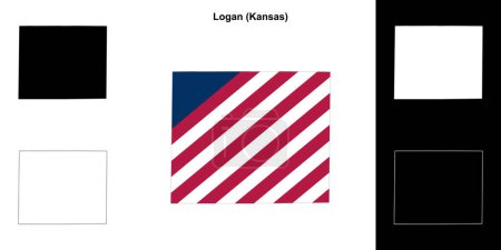 Conjunto de mapas de contorno del Condado de Logan (Kansas)