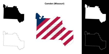 Camden County (Missouri) outline map set