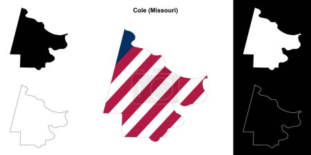 Téléchargez les illustrations : Plan du comté de Cole (Missouri) - en licence libre de droit