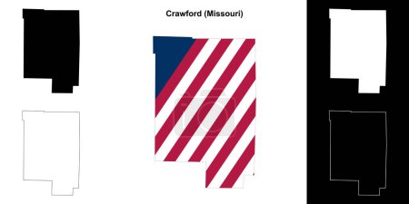 Condado de Crawford (Missouri) esquema mapa conjunto