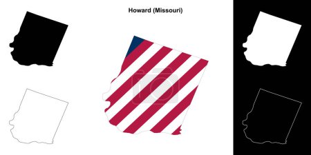 Téléchargez les illustrations : Howard County (Missouri) schéma cartographique - en licence libre de droit
