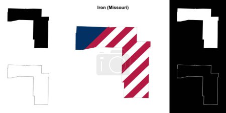 Iron County (Missouri) outline map set