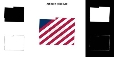 Johnson County (Missouri) outline map set