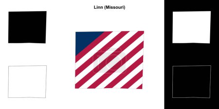 Linn County (Missouri) outline map set