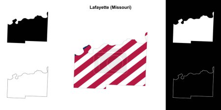 Conjunto de mapas de contorno del Condado de Lafayette (Missouri)