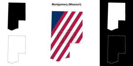 Montgomery County (Missouri) outline map set
