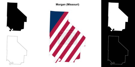 Conjunto de mapas de contorno del Condado de Morgan (Missouri)