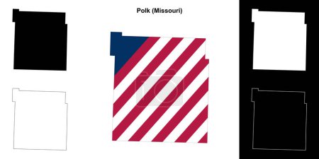 Polk County (Missouri) outline map set