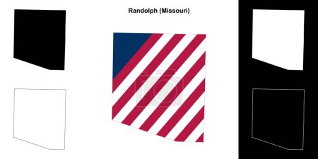 Randolph County (Missouri) outline map set