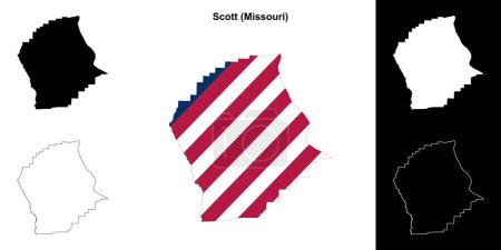 Scott County (Missouri) esquema mapa conjunto