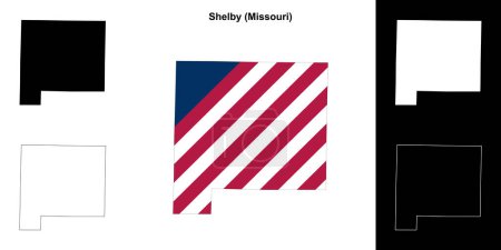 Shelby County (Missouri) esquema conjunto de mapas