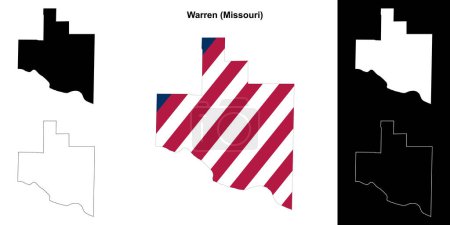 Warren County (Missouri) outline map set