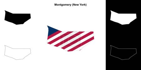 Montgomery County (New York) outline map set
